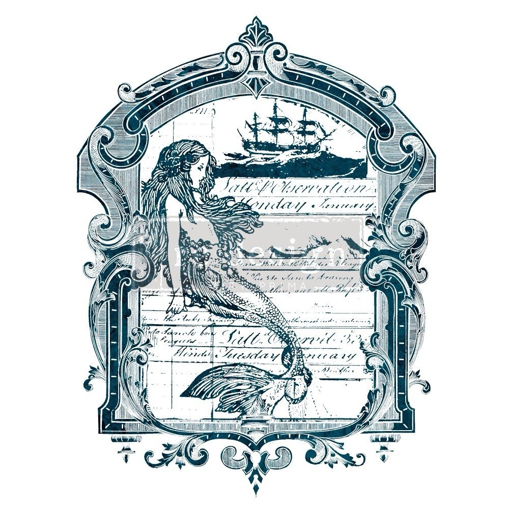 Redesign with Prima Decor Transfer ~ MERMAID 22” x 30”